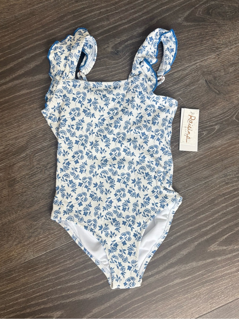 Raisins Girls Floral Swimsuit - Size 7 NEW!